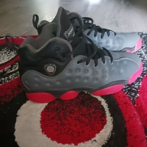 Grey and pink Jordans